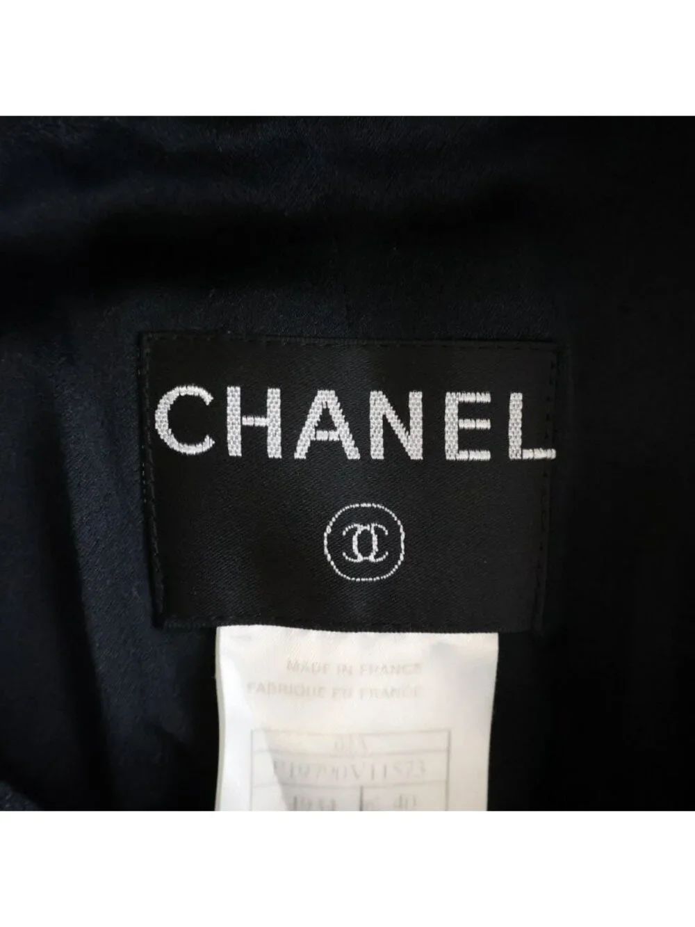 Chanel Wool&cashmere Long Coat CC Logo Button Wool Cashmere Black